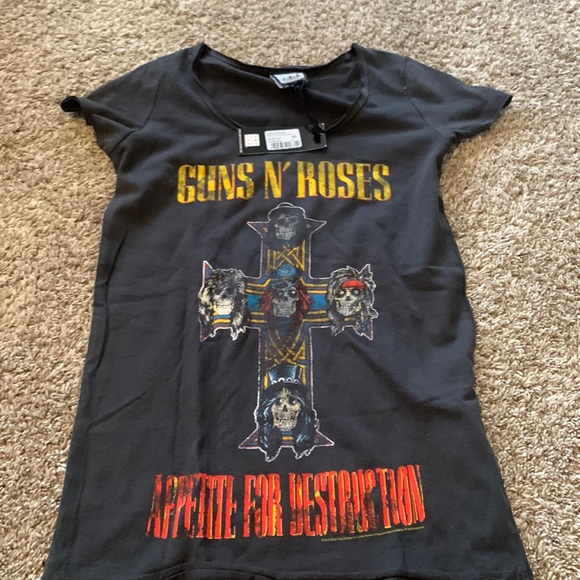 AMPLIFIED Ajuste Regular Camiseta 'GUNS N ROSES' En Gris